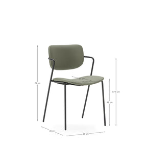 Set di 2 sedie con gamba in metallo Malyka 49x79 cm
