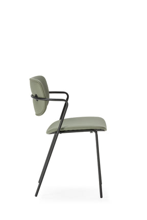 Set di 2 sedie con gamba in metallo Malyka 49x79 cm
