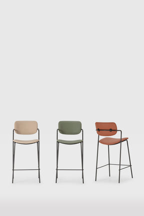 Set di 2 sgabelli con gamba in metallo Nils 44x97 cm