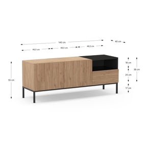 Mobile TV 2 ante 1 cassetto Nalia 140x55 cm