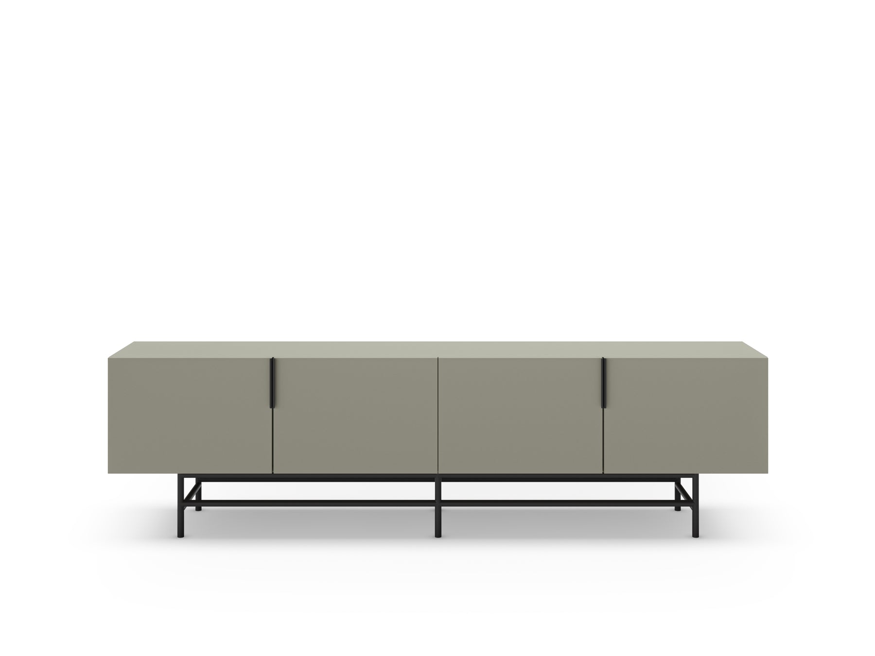 Mobile TV 4 ante con gamba in metallo Elide 200x63 cm