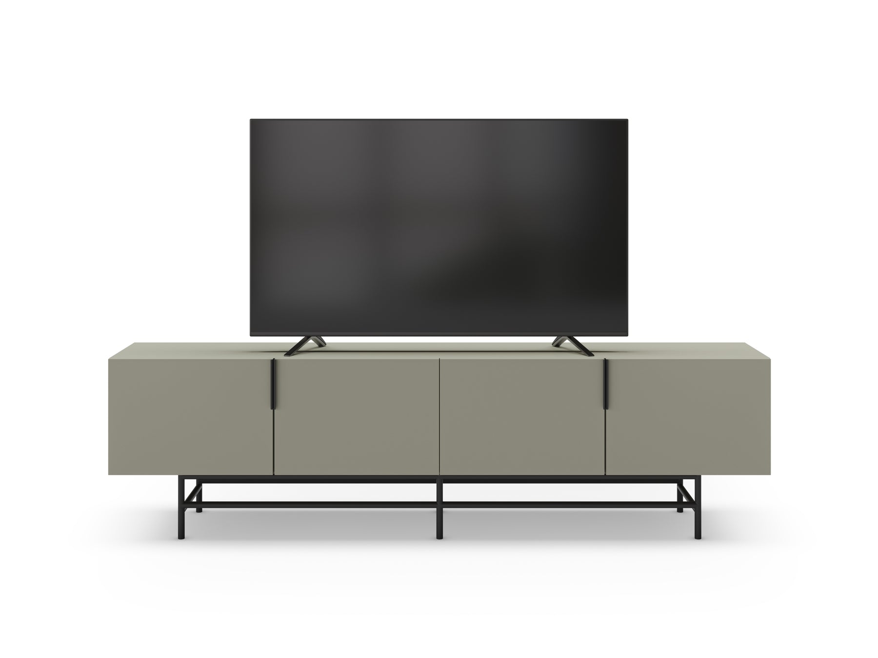Mobile TV 4 ante con gamba in metallo Elide 200x63 cm