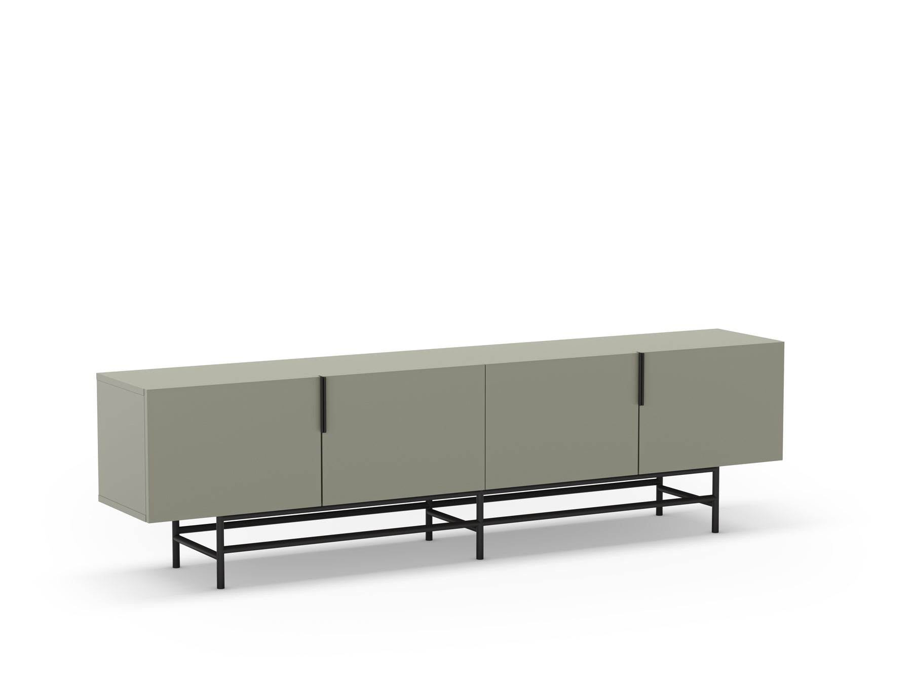 Mobile TV 4 ante con gamba in metallo Elide 200x63 cm