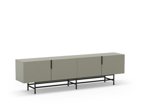 Mobile TV 4 ante con gamba in metallo Elide 200x63 cm