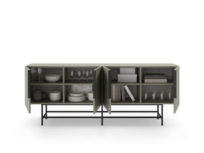 Madia 4 ante con gamba in metallo Elide 200x77 cm