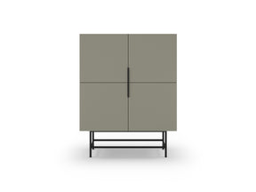 Credenza 4 ante con gamba in metallo Elide 100x128 cm