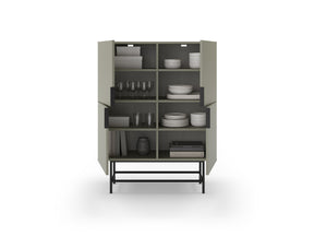Credenza 4 ante con gamba in metallo Elide 100x128 cm