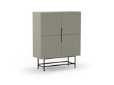 Credenza 4 ante con gamba in metallo Elide 100x128 cm