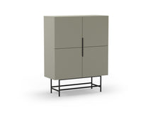 Credenza 4 ante con gamba in metallo Elide 100x128 cm