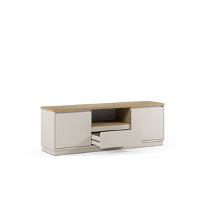 Mobile TV 2 ante 1 cassetto tortora Dory 161x55 cm