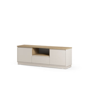 Mobile TV 2 ante 1 cassetto tortora Dory 161x55 cm