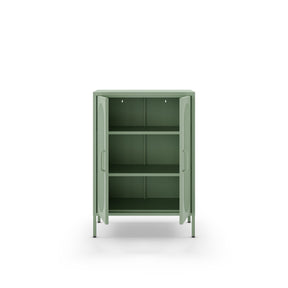 Credenza con 2 ante in rete e ripiani regolabili Diora 70x100 cm