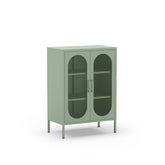 Credenza con 2 ante in rete e ripiani regolabili Diora 70x100 cm