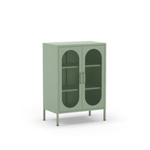 Credenza con 2 ante in rete e ripiani regolabili Diora 70x100 cm