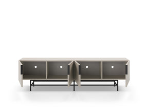 Mobile TV 4 ante con gamba in metallo Elide 200x63 cm