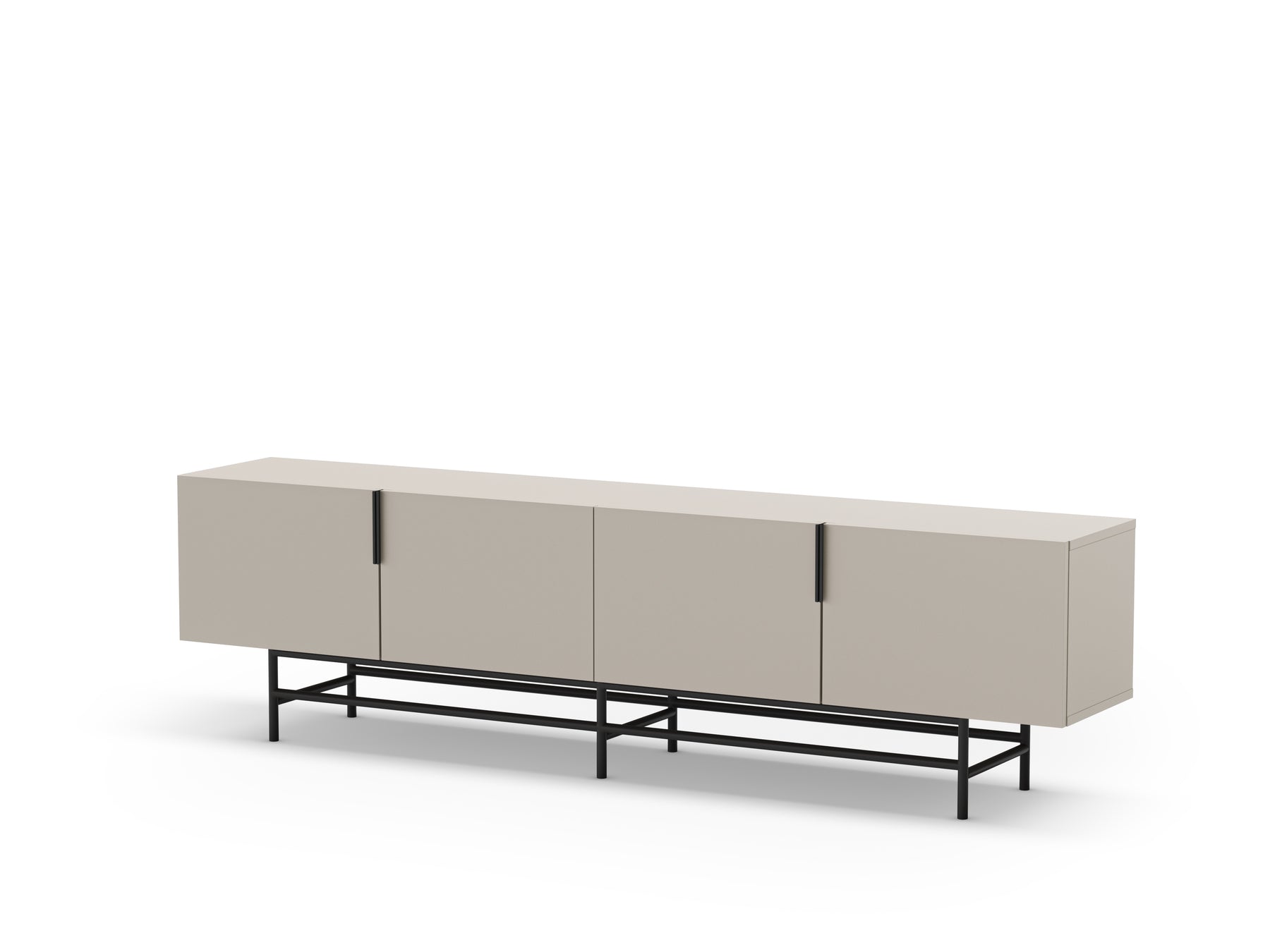 Mobile TV 4 ante con gamba in metallo Elide 200x63 cm