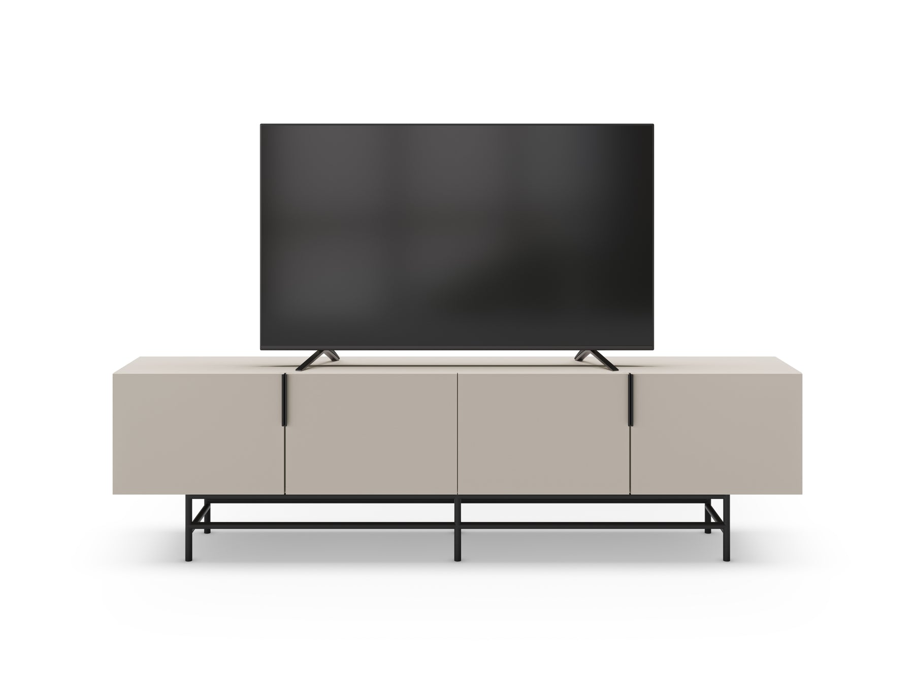Mobile TV 4 ante con gamba in metallo Elide 200x63 cm