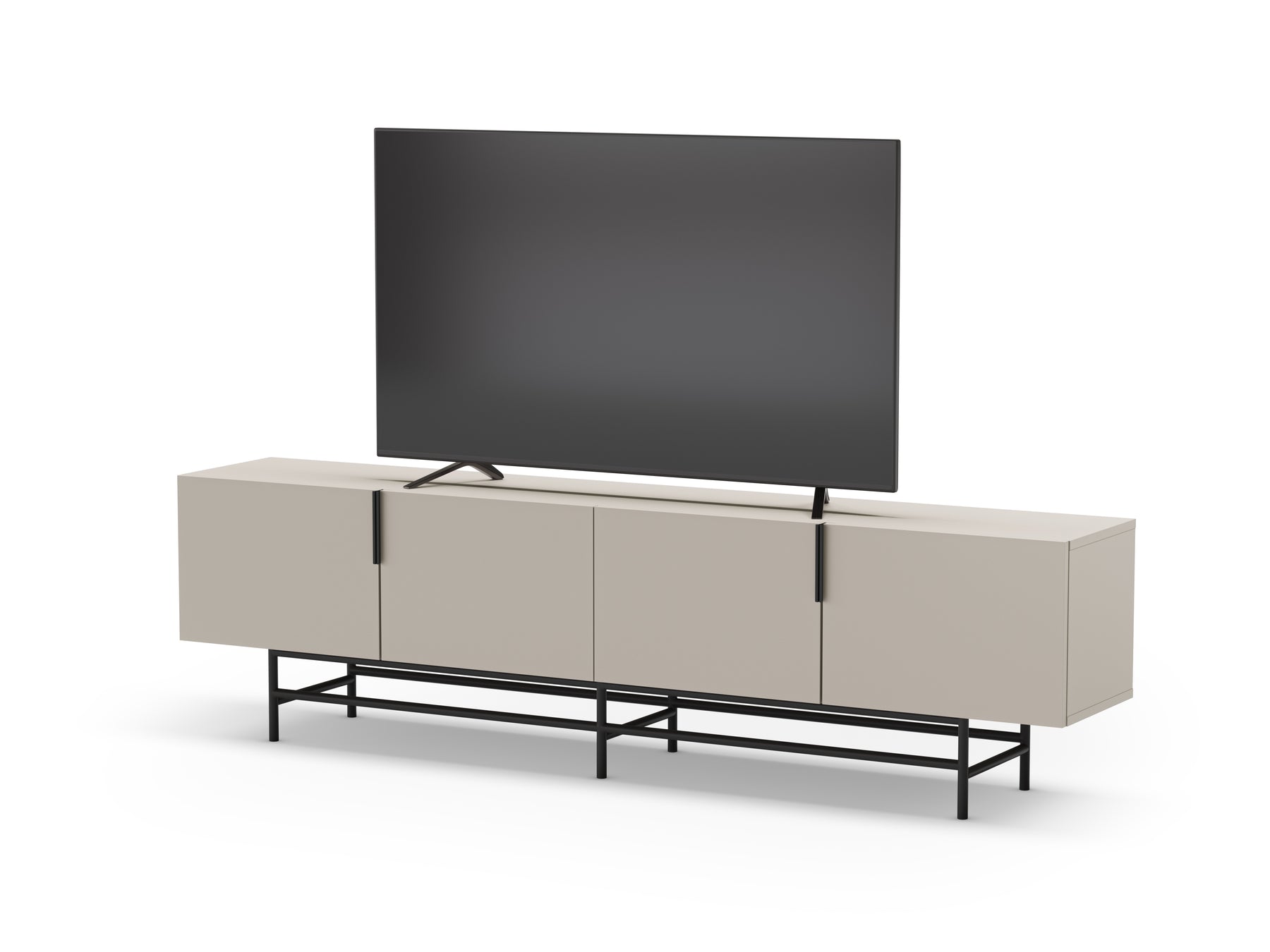 Mobile TV 4 ante con gamba in metallo Elide 200x63 cm