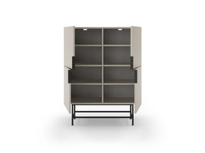 Credenza 4 ante con gamba in metallo Elide 100x128 cm