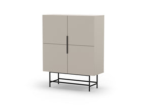 Credenza 4 ante con gamba in metallo Elide 100x128 cm