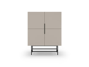 Credenza 4 ante con gamba in metallo Elide 100x128 cm