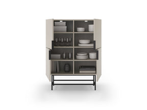 Credenza 4 ante con gamba in metallo Elide 100x128 cm