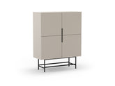 Credenza 4 ante con gamba in metallo Elide 100x128 cm