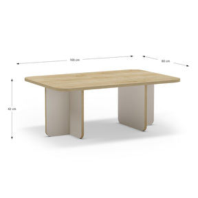 Tavolino rettangolare Hilary 56x42 cm