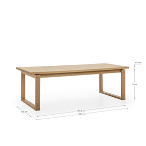 Tavolo 8 posti in stile mediterraneo Riva 220x76 cm