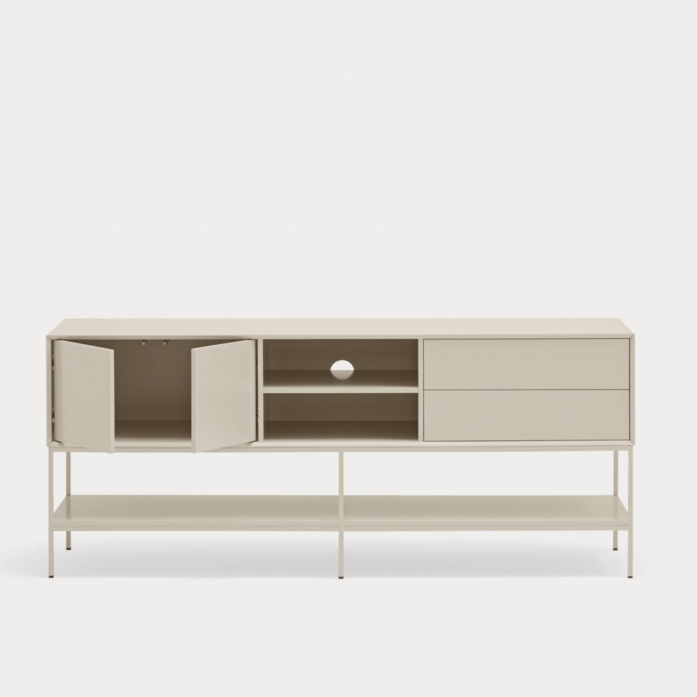 Mobile TV 2 ante 2 cassetti con gambe in metallo Platt 178x74 cm