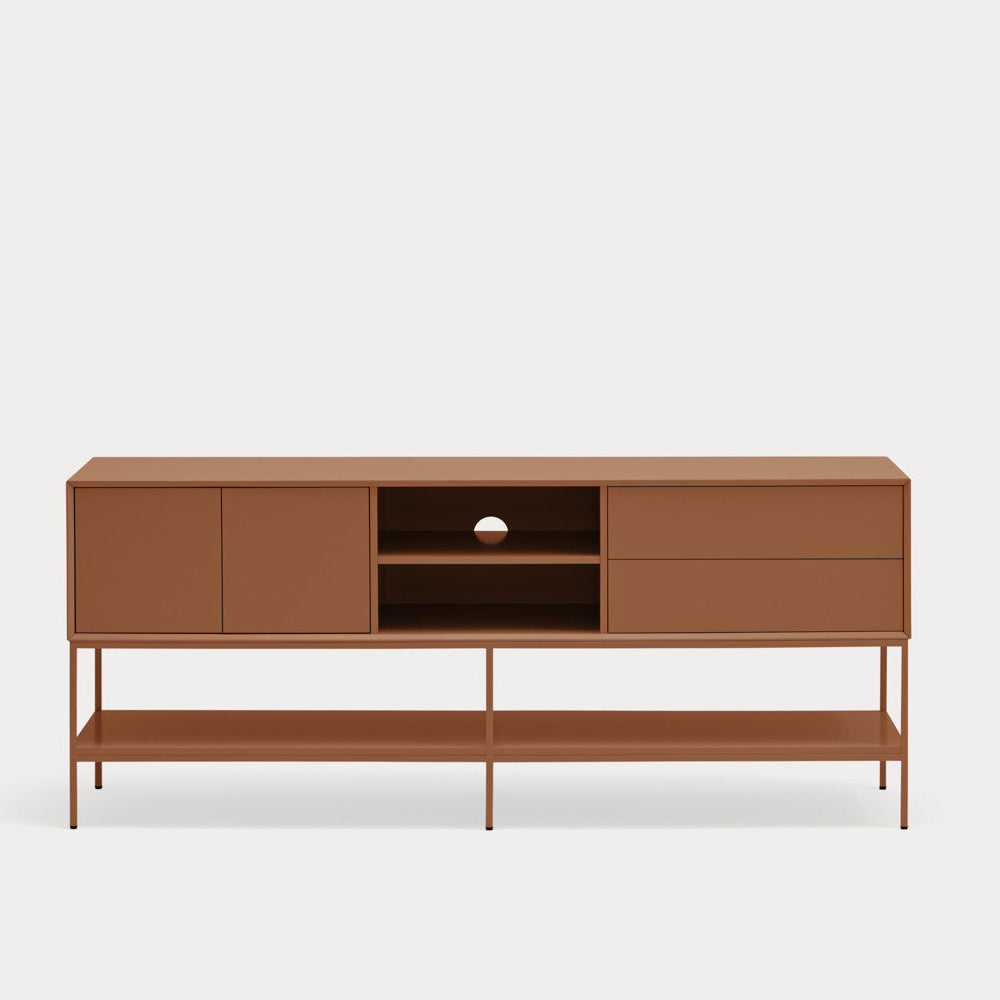 Mobile TV 2 ante 2 cassetti con gambe in metallo Platt 178x74 cm