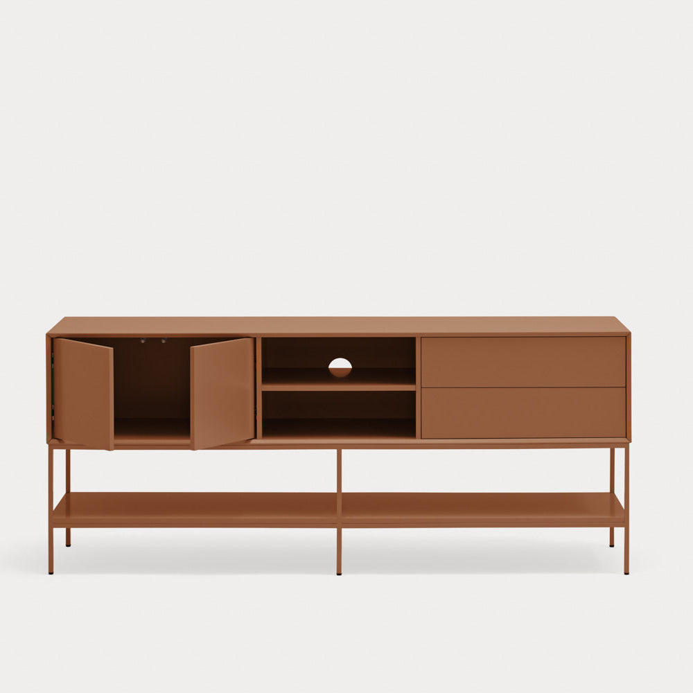 Mobile TV 2 ante 2 cassetti con gambe in metallo Platt 178x74 cm