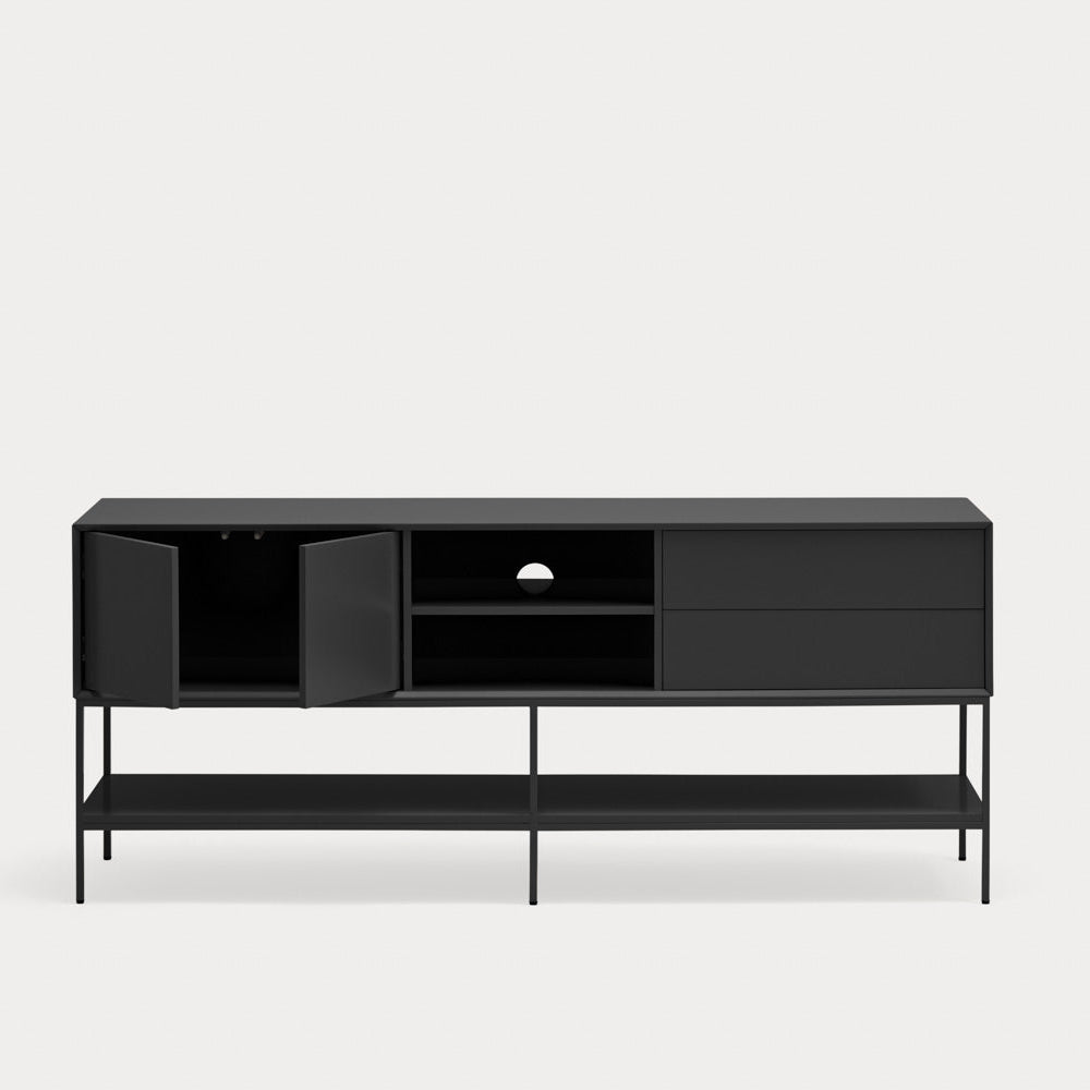 Mobile TV 2 ante 2 cassetti con gambe in metallo Platt 178x74 cm