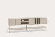 Mobile TV 3 ante 2 cassetti con gambe in metallo Platt 220x74 cm