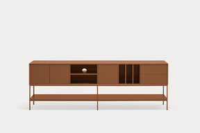 Mobile TV 3 ante 2 cassetti con gambe in metallo Platt 220x74 cm