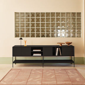 Mobile TV 3 ante 2 cassetti con gambe in metallo Platt 220x74 cm