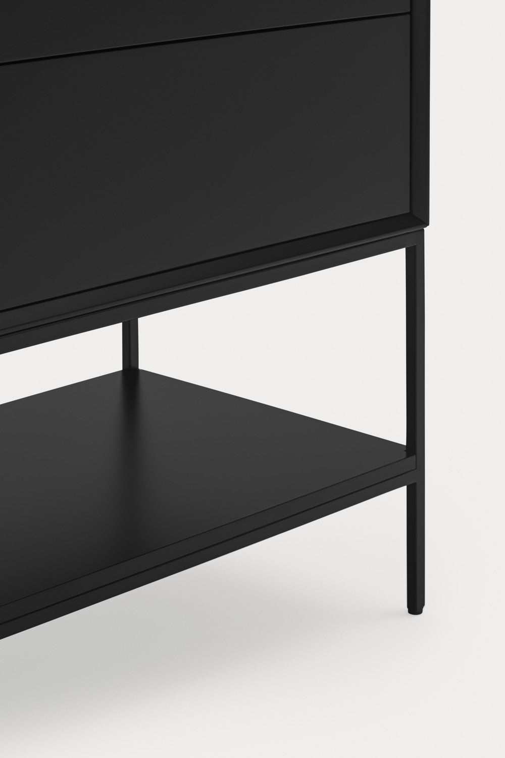 Mobile TV 3 ante 2 cassetti con gambe in metallo Platt 220x74 cm