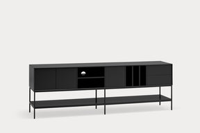 Mobile TV 3 ante 2 cassetti con gambe in metallo Platt 220x74 cm