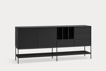 Madia 2 ante 4 cassetti con gambe in metallo Platt 220x98 cm