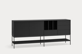 Madia 2 ante 4 cassetti con gambe in metallo Platt 220x98 cm