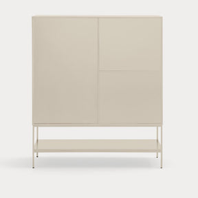 Credenza 1 anta 5 cassetti con gambe in metallo Platt 120x140 cm