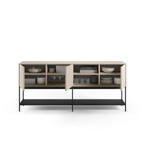 Madia 3 ante con gamba in metallo Emy 180x80 cm