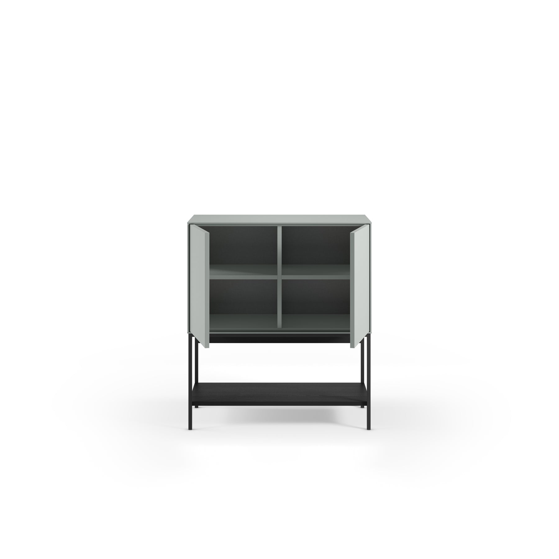 Credenza 2 ante con gamba in metallo Emy 80x90 cm