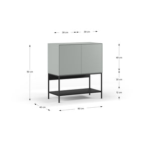 Credenza 2 ante con gamba in metallo Emy 80x90 cm