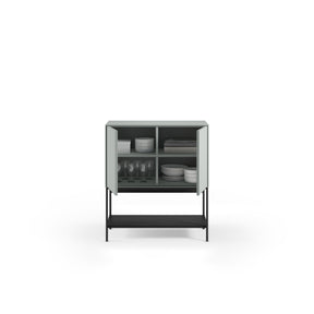 Credenza 2 ante con gamba in metallo Emy 80x90 cm