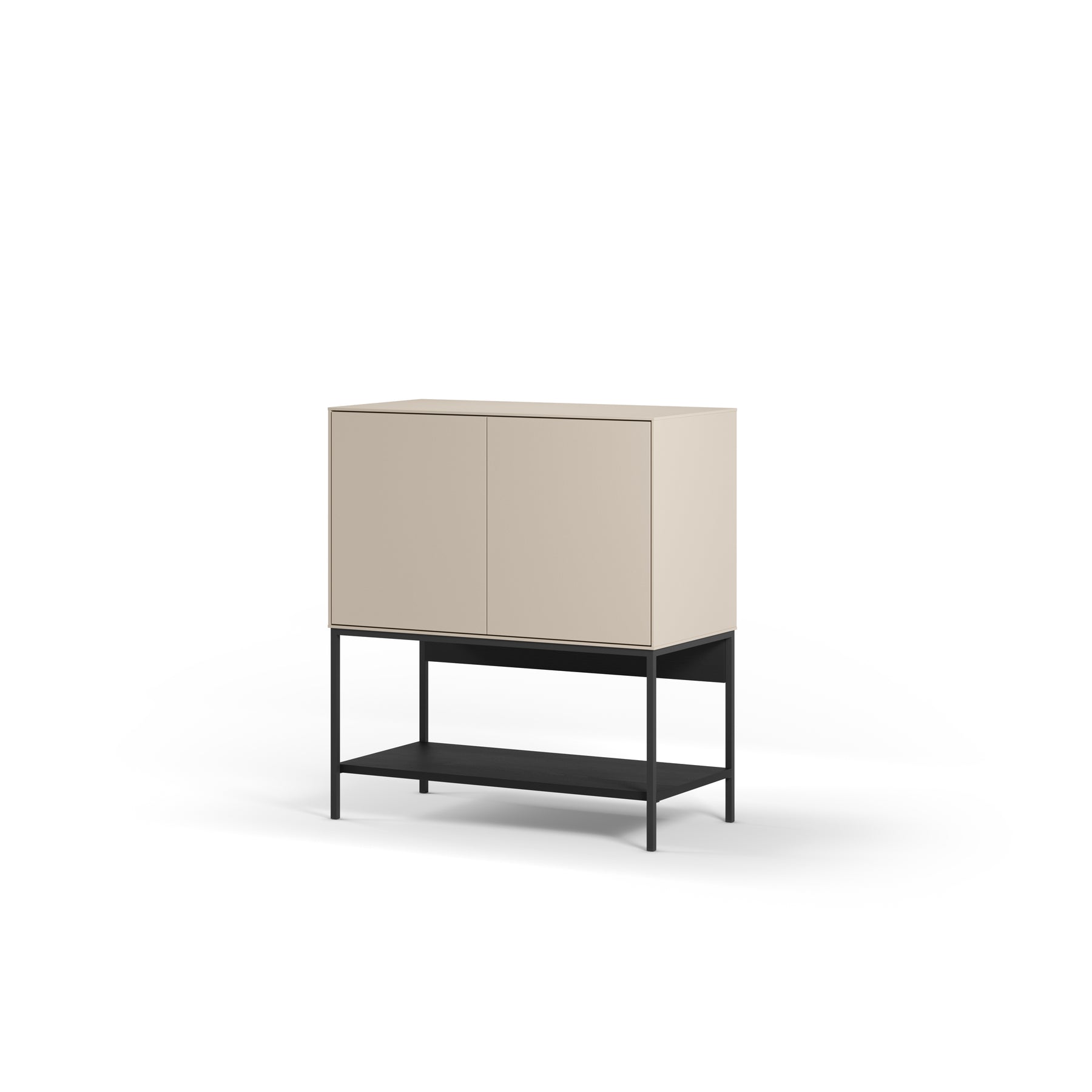 Credenza 2 ante con gamba in metallo Emy 80x90 cm