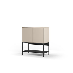 Credenza 2 ante con gamba in metallo Emy 80x90 cm