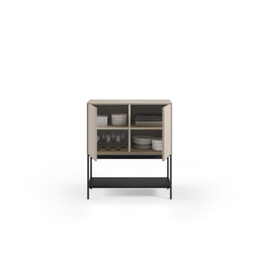 Credenza 2 ante con gamba in metallo Emy 80x90 cm