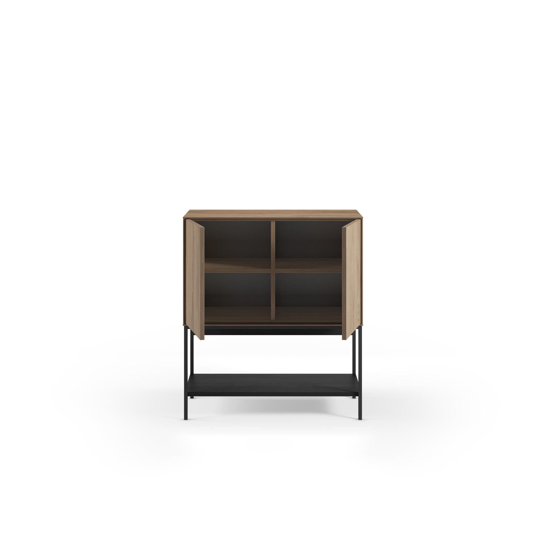 Credenza 2 ante con gamba in metallo Emy 80x90 cm