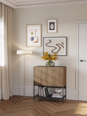 Credenza 2 ante con gamba in metallo Emy 80x90 cm